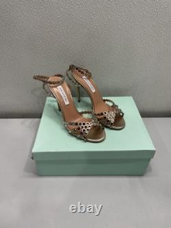 Aquazzura Tequila Sandal 105 Women's US 8, Light Copper