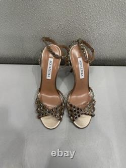 Aquazzura Tequila Sandal 105 Women's US 8, Light Copper