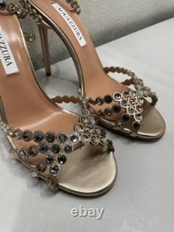 Aquazzura Tequila Sandal 105 Women's US 8, Light Copper