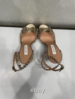 Aquazzura Tequila Sandal 105 Women's US 8, Light Copper