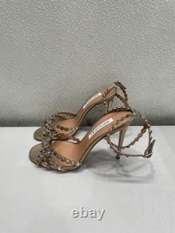 Aquazzura Tequila Sandal 105 Women's US 8, Light Copper