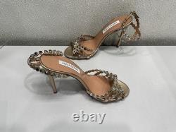 Aquazzura Tequila Sandal 105 Women's US 8, Light Copper