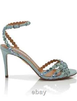 Aquazzura Tequila Sandal in Pale Blue Size 37 AU