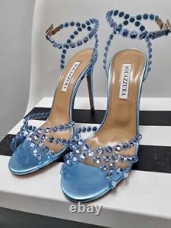 Aquazzura Tequila Sandal in Pale Blue Size 37 AU