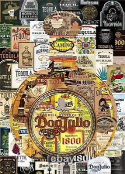 Art Collage Poster Tequila Don Julio Print Made Out Of Tequila Labels