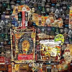 Art Collage Poster Tequila Herradura Print Made Out Of Tequila Labels