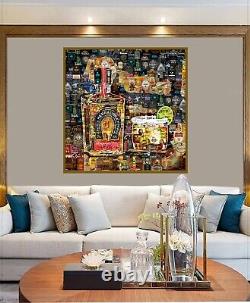 Art Collage Poster Tequila Herradura Print Made Out Of Tequila Labels