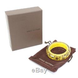 Auth LOUIS VUITTON Brasle Ankrusion GM Bangle Tequila Yellow M65624 90065060