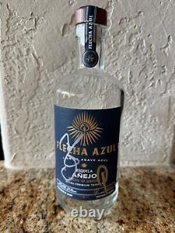 Autographed Flecha Azul Tequila Bottle Mark Wahlberg, Abraham Ancer