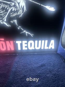 Awesome Espolon Tequila Light Up Led Skeleton Warrior Rooster Sign 24 X 19