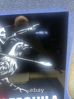Awesome Espolon Tequila Light Up Led Skeleton Warrior Rooster Sign 24 X 19