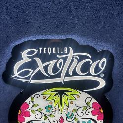 Awesome Exotico Tequila Light Up Led Skull Sign 23 X 14
