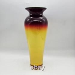 BLENKO Glass Vase Tequila Sunrise 10 Signed 2002