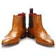 Bnib Jeffery West Mens Tequila Honey Brogue Chelsea Boots Size Uk 10