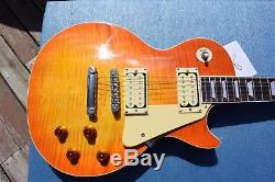 BadKat Instruments LP, Tequila Burst, flamed top, one piece body and neck