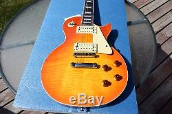 BadKat Instruments LP, Tequila Burst, flamed top, one piece body and neck