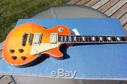 BadKat Instruments LP, Tequila Burst, flamed top, one piece body and neck