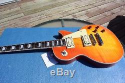 BadKat Instruments LP, Tequila Burst, flamed top, one piece body and neck