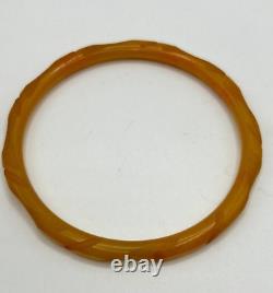 Bakelite Lot 8 Bangles (2 Etched) 2 Pr Earrings Tequila Sunrise More 95 gr JCS