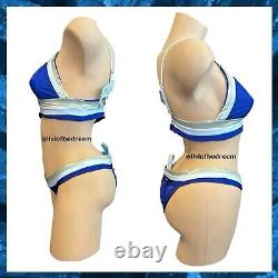 Beach Bunny BlueWhite Gold Tequila Sunrise Longline XL/L Set $250