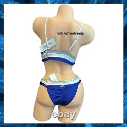 Beach Bunny BlueWhite Gold Tequila Sunrise Longline XL/L Set $250