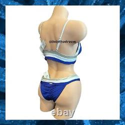 Beach Bunny BlueWhite Gold Tequila Sunrise Longline XL/L Set $250