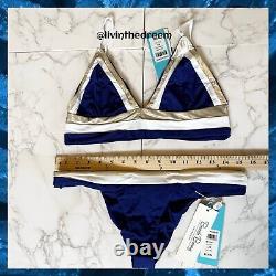 Beach Bunny BlueWhite Gold Tequila Sunrise Longline XL/L Set $250