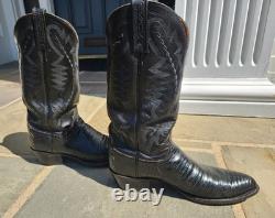 Beautifull Lucchese Black Teju Lizard Cowboy boot US 8 1/2 D