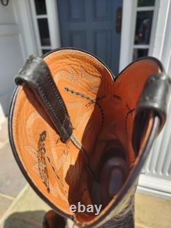 Beautifull Lucchese Black Teju Lizard Cowboy boot US 8 1/2 D