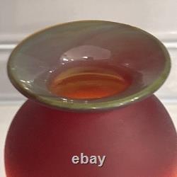 Blenko Glass 10 Vase Tequila Sunrise Vase Satin Finish