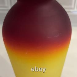 Blenko Glass 10 Vase Tequila Sunrise Vase Satin Finish