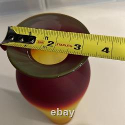 Blenko Glass 10 Vase Tequila Sunrise Vase Satin Finish