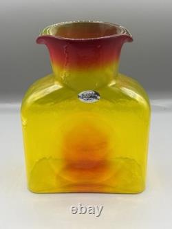 Blenko Glass 1st Quality Tequila Sunrise 384 Water Bottle