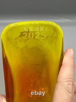 Blenko Glass 1st Quality Tequila Sunrise 384 Water Bottle