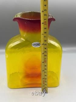 Blenko Glass 1st Quality Tequila Sunrise 384 Water Bottle