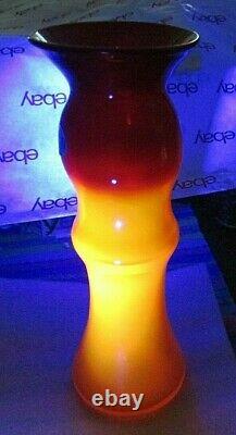 Blenko Glass RARE Tequila Sunrise Experimental Vase 2020 13H x 4W Beautiful