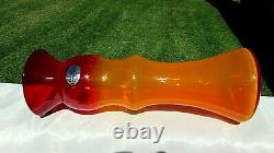 Blenko Glass RARE Tequila Sunrise Experimental Vase 2020 13H x 4W Beautiful