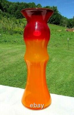 Blenko Glass RARE Tequila Sunrise Experimental Vase 2020 13H x 4W Beautiful