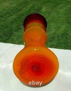 Blenko Glass RARE Tequila Sunrise Experimental Vase 2020 13H x 4W Beautiful