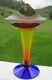Blenko Glass Tequila Sunrise Jack In The Pulpit Vase 13. H Signed & Dated Rare