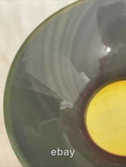 Blenko Glass Tequila Sunrise Tangerine Vase 10 1/8 Excellent Cindition