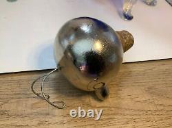 Blown Clear /Blue Glass Casta Worm Shaped Empty Pasion Tequila Decanter Bottle