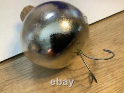 Blown Clear /Blue Glass Casta Worm Shaped Empty Pasion Tequila Decanter Bottle