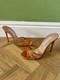 Brand New Tequila 105 Diamanté Orange Jewelled Sandals