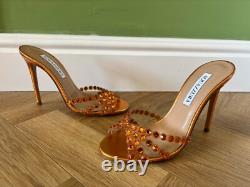 Brand New Tequila 105 Diamanté Orange Jewelled Sandals