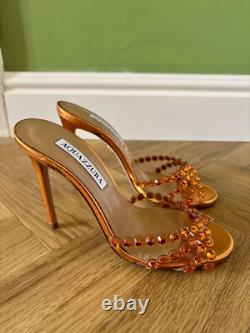 Brand New Tequila 105 Diamanté Orange Jewelled Sandals
