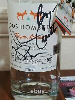 Breaking Bad Bryan Cranston & Aaron Paul Signed Empty Tequila Bottle JSA COA