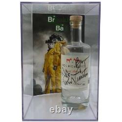 Bryan Cranston And Aaron Paul Autographed Dos Hombres Mezcal Tequila Bottle Emp