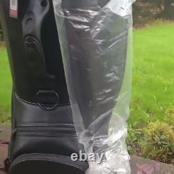 Burton Staff Bag Golf Six Slot 6 Pocket Black Leather Jim Beam Hornitos Tequila