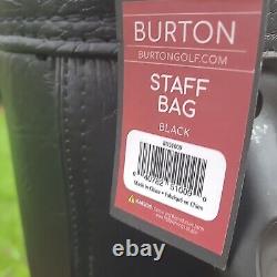 Burton Staff Bag Golf Six Slot 6 Pocket Black Leather Jim Beam Hornitos Tequila